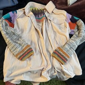 Buckle Multicolor Patchwork Jacket